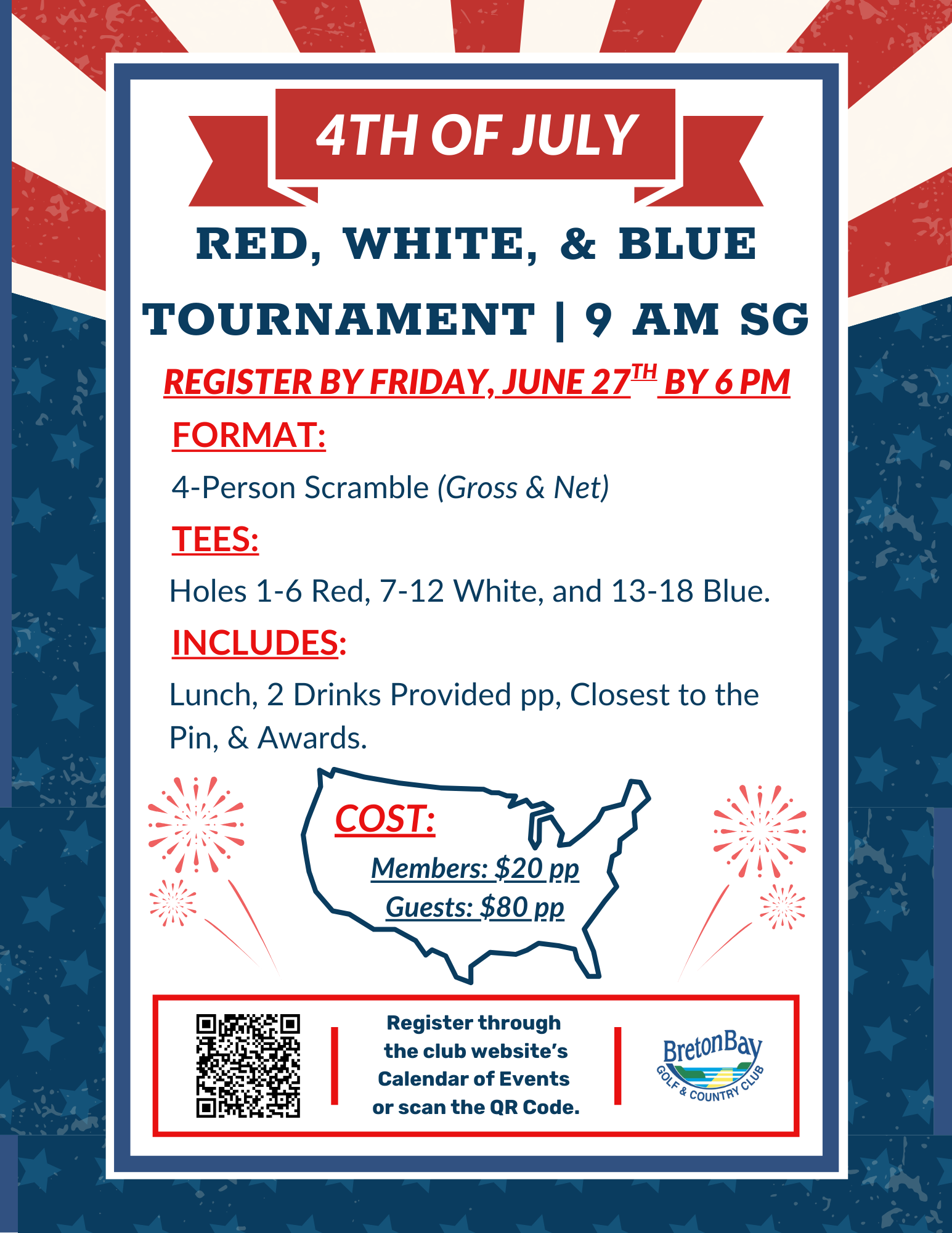 Red White Blue Tournament 2025 Flyer
